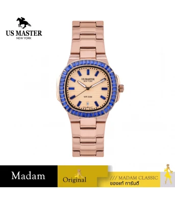 นาฬิกา US MASTERS POLO CLUB USM-FC01-RG-RBU FRIST LADY FC01 36 MM,ROSEGOLD / ROSEGOLD BLUE