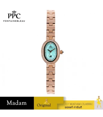 นาฬิกา PPC FONTAINEBLEAU PPC-FE09-RG-TBU OVALE FE09 20.5 MM.,ROSEGOLD / TIFFANY BLUE