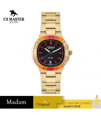 นาฬิกา US MASTER NEW YORK USM-FC01-GD-BOG FRIST LADY FC01 36 MM.,GOLD / BLACK ORANGE GRADIENT