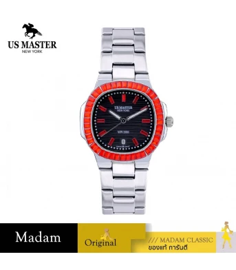 นาฬิกา US MASTER NEW YORK USM-FC01-BRD FRIST LADY FC01 36 MM.,BLACK / RED