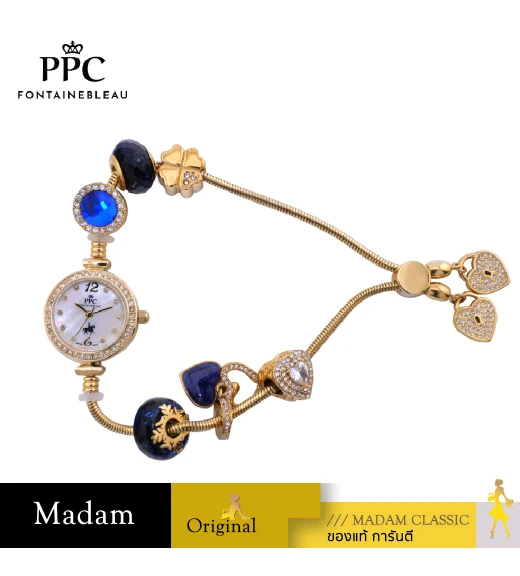 นาฬิกา PPC FONTAINEBLEAU PPC-FB05-GBU-WE CANNES FB05 24.5 MM.,GOLD BLUE / WHITE นาฬิกา PPC FONTAINEBLEAU PPC-FB05-GBU-WE CANNES FB05 24.5 MM.,GOLD BLUE / WHITE