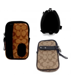 กระเป๋า COACH 1263 NORTH/SOUTH HYBRID POUCH IN SIGNATURE CANVAS WITH COACH PATCH (QBTAL)