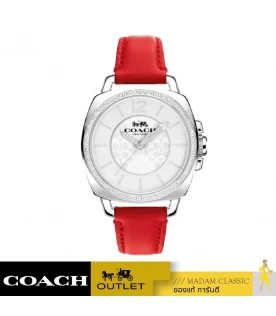 นาฬิกา COACH  14503855 BOYFRIEND SILVER RED LEATHER CRYSTALS WOMEN'S 