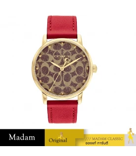 นาฬิกาข้อมือ COACH 14503874 36 MM.,LEATHER STRAP,RED / BROWN