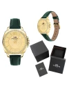 นาฬิกา COACH 14503982 BOYFRIEND GOLD TONE DIAL GREEN LEATHER STRAP WOMEN'S