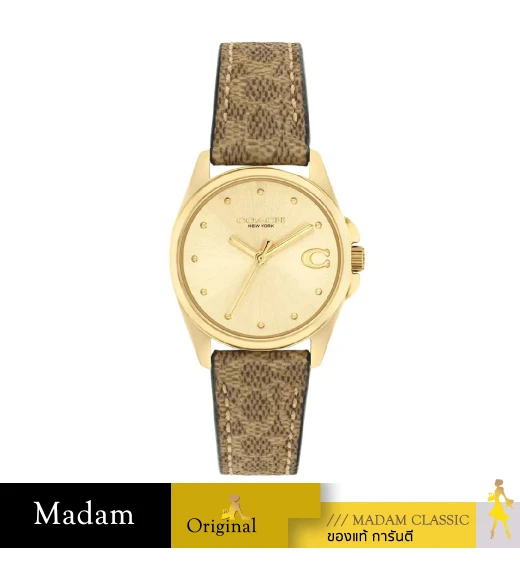 นาฬิกา Coach 14504107 Greyson Women's Watch Gold / Brown