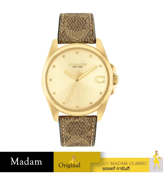 นาฬิกา Coach 14504111 Greyson Women's Watch Brown / Gold		