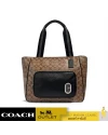 กระเป๋าสะพายไหล่ COACH 1708 COURT TOTE IN SIGNATURE CANVAS WITH COACH PATCH (SKHBK)