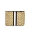 COACH 1988 LARGE POUCH SIGNATURE JACQUARD TRAVEL TECH KHAKI (QBE7V)