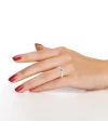 แหวน Lab Grown Diamond 1 เม็ด 1.00 กะรัต  14 เม็ด 0.07 กะรัต  รวม 1.07 กะรัต  นํ้า 99-100 เกรด VS-VVS ,9K  (White Gold)