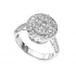 แหวน Lab Grown Diamond  47 เม็ด 1.32 กะรัต  นํ้า 99-100 เกรด VS-VVS ,9K  (White Gold)