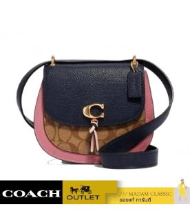 กระเป๋าสะพายข้าง COACH 2316 REMI SADDLE BAG IN COLORBLOCK SIGNATURE CANVAS (IMR34)