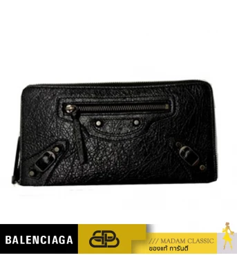 กระเป๋าสตางค์ BALENCIAGA ZIP AROUND LONG WALLET (BLACK)