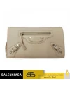 BALENCIAGA ZIP AROUND LONG WALLET (BEIGE)