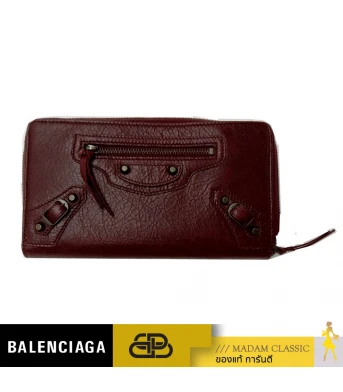 กระเป๋าสตางค์ BALENCIAGA ZIP AROUND LONG WALLET (RED)