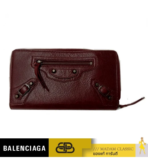 กระเป๋าสตางค์ BALENCIAGA ZIP AROUND LONG WALLET (RED)