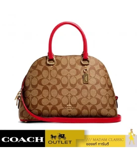 กระเป๋าสะพายข้าง COACH 2558 KATY SATCHEL IN SIGNATURE CANVAS (IMQOU)