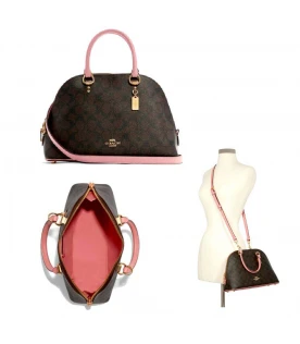 กระเป๋าสะพายข้าง COACH 2558 KATY SATCHEL IN SIGNATURE CANVAS (IMTL9)