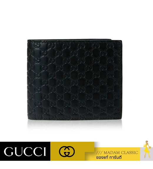 กระเป๋าสตางค์ GUCCI GG GUCCISSIMA BIFOLD WALLET (BLACK)