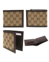 กระเป๋าสตางค์ GUCCI GG WALLET BI-FOLD CARD HOLDER COMPARTMENT (BROWN/BEIGE)