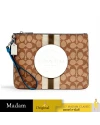 กระเป๋าคล้องมือ COACH DEMPSEY GALLERY POUCH IN SIGNATURE JACQUARD WITH STRIPE AND COACH PATCH (SVR1V)