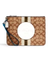 กระเป๋าคล้องมือ COACH DEMPSEY GALLERY POUCH IN SIGNATURE JACQUARD WITH STRIPE AND COACH PATCH (SVR1V)