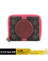 กระเป๋าสตางค์ COACH 2637 DEMPSEY SMALL ZIP AROUND WALLET IN SIGNATURE JACQUARD WITH STRIPE AND COACH PATCH (IMR2P)