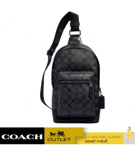 กระเป๋าคาดอกผู้ชาย COACH 2853 WEST PACK IN SIGNATURE CANVAS(QBAF4)