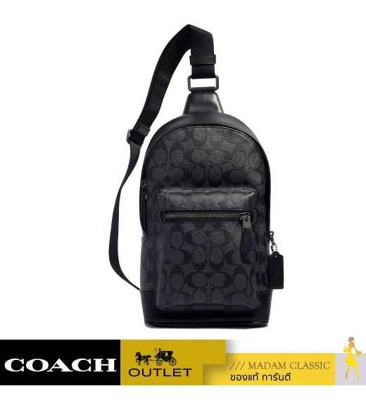 กระเป๋าคาดอกผู้ชาย COACH 2853 WEST PACK IN SIGNATURE CANVAS(QBAF4)