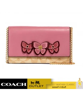 กระเป๋าสะพายข้าง COACH 2935 FLAP BELT BAG IN SIGNATURE CANVAS WITH BUTTERFLY APPLIQUE (IMR2L)