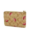 กระเป๋าคล้องมือ1ซิป CORNER ZIP WRISTLET IN SIGNATURE CANVAS WITH WATERMELON PRINT  (IMR0Q) สี: IM/LT KHAKI/RED MULTI