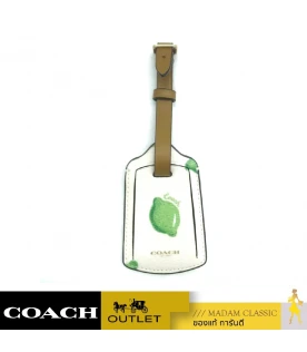 COACH 3340 LUGGAGE TAG WITH LIME PRINT (IMQZU)