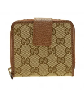 กระเป๋าสตางค์ GUCCI ORIGINAL GG ZIP AROUND SHORT WALLET (BEIGE/BROWN)