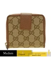 กระเป๋าสตางค์ GUCCI ORIGINAL GG ZIP AROUND SHORT WALLET (BEIGE/BROWN)