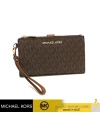 กระเป๋าคล้องมือ Michael Kors 35F8GTVW0L Jet Set Travel Double-Zip Wristlet  (BROWN)