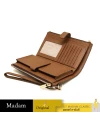 กระเป๋าคล้องมือ Michael Kors 35F8GTVW0L Jet Set Travel Double-Zip Wristlet  (BROWN)