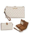 กระเป๋าคล้องมือ Michael Kors 35F8GTVW0L Jet Set Travel Double-Zip Wristlet  (VANILLA)