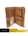 กระเป๋าคล้องมือ Michael Kors 35F8GTVW0L Jet Set Travel Double-Zip Wristlet  (LUGGAGE)