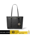 กระเป๋าสะพายไหล่ Michael Kors 35S0GTVT1V  JET SET TRAVEL SMALL LOGO TOP-ZIP TOTE BAG (BLACK)