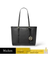 กระเป๋าสะพายไหล่ Michael Kors 35S0GTVT1V  JET SET TRAVEL SMALL LOGO TOP-ZIP TOTE BAG (BLACK)