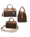 กระเป๋าสะพายข้าง Michael Kors 35S2GTFU2B MICHAEL KORS JET SET TRAVEL MEDIUM DUFFLE SATCHEL SHOULDER CROSSBODY BAG  (BROWN )