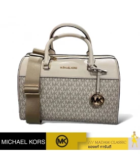 กระเป๋าสะพายข้าง Michael Kors 35S2GTFU2B MICHAEL KORS JET SET TRAVEL MEDIUM DUFFLE SATCHEL SHOULDER CROSSBODY BAG  (LTCRMMULTI )