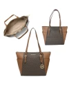 กระเป๋าสะพายไหล่ Michael Kors 35T0GCFT3B CHARLOTTE LARGE TOP ZIP TOTE BAG   (BROWN)