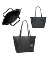 กระเป๋าสะพายไหล่ Michael Kors 35T0SCFT3B CHARLOTTE TOTE IN SIGNATURE CANVAS  (BLACK)