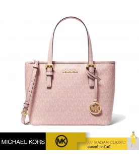 กระเป๋าสะพายข้าง MICHAEL KORS 35T9GTVT0B JET SET TRAVEL XS ZIP CROSSBODY TOTE BAG  (DKPWDRBLSH)