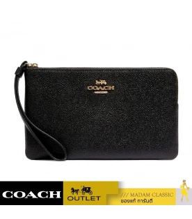 กระเป๋าสตางค์ COACH 3888 LARGE CORNER ZIP WRISTLET (IMBLK)