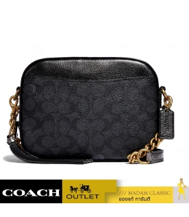 กระเป๋าสะพายข้าง COACH 39684 CAMERA BAG IN SIGNATURE CANVAS WITH RIVETS AND SNAKESKIN DETAIL (B4O84)