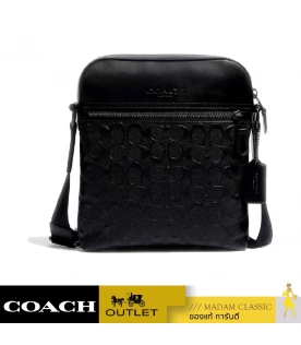 กระเป๋าสะพายข้าง COACH 4009 HOUSTON FLIGHT BAG IN SIGNATURE LEATHER  (QBBK)