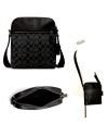 กระเป๋าสะพายข้าง COACH 4010 HOUSTON FLIGHT BAG IN SIGNATURE CANVAS (QBMI5)