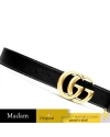 เข็มขัด GUCCI LEATHER BELT WITH DOUBLE G BUCKLE (BLACK) เข็มขัด GUCCI LEATHER BELT WITH DOUBLE G BUCKLE (BLACK)